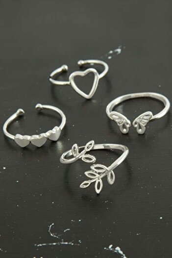 feryal Mixed Luxury Steel Joint Ring 1 Piece