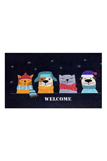 Chilai Home 877CHL1099 Entrance Door Mat, 40x60 cm, PVC, Black