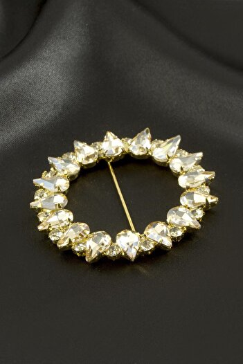 ZERO LAND Hn-Shop Star Drop Stone Belt Buckle 1 Piece-Yellow