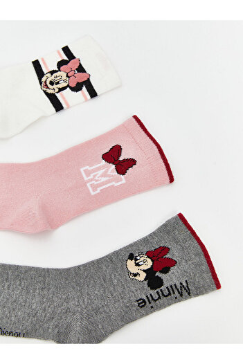 LC Waikiki Ecru Patterned Girl's Socks 5-Piece