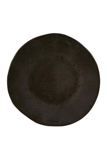 Stylepoint Q Authentic Stone Black Plate/Round Dining Plate, 28.5 cm