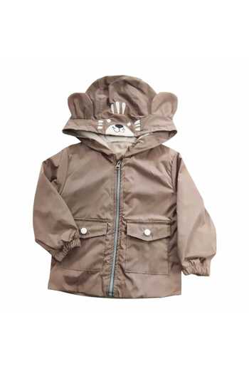 paşa bebe ve çocuk giyim Hooded Waterproof Raincoat Jacket with Pockets
