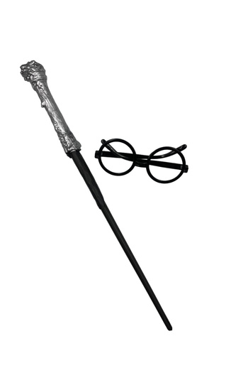 Le Mabelle Black Magician Glasses and Wand Set