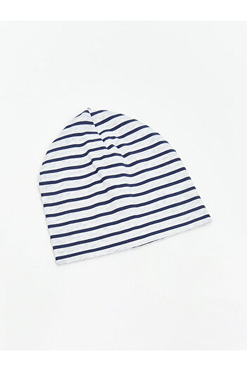 LC Waikiki Gray Striped Baby Boy Beanie
