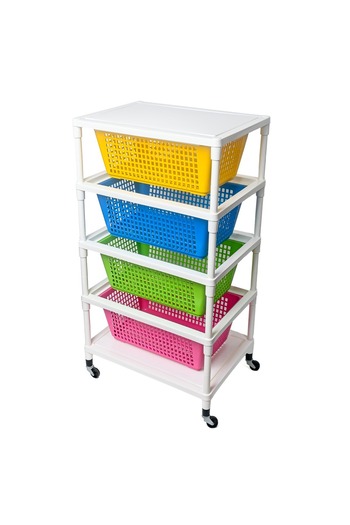 COCONALY Colorful Vegetable Basket - 4 Drawers