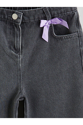 LC Waikiki Baskılı Kız Çocuk Jean Pantolon
