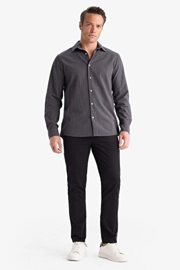 DeFacto Men's Long Sleeve Shirt E7741Ax/Ar9 Anthra