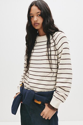 Pull & Bear Fitilli örgü kazak