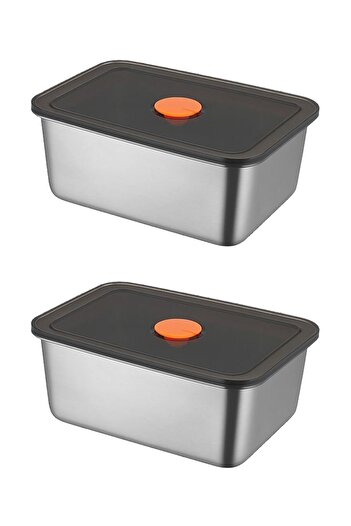 Chavin 2 Pieces Steel 500 ml Food Fruit Meat Refrigerator Nutrition Storage Container Mt109-2