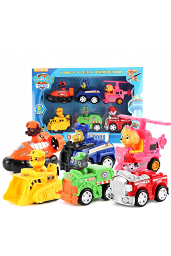 Sale4u Set 6 vehicule Patrula Catelusilor cu frictiune