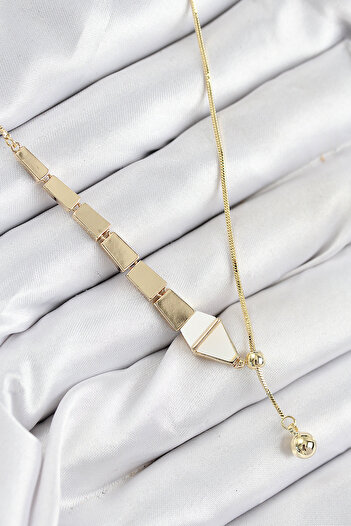 Skygo Brass Snake Model Gold Color Women's Necklace with Elevator - Tj-Bko10552