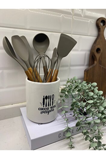 magical dreams 7 Piece Silicone Serving Set + Ceramic Spoon Holder