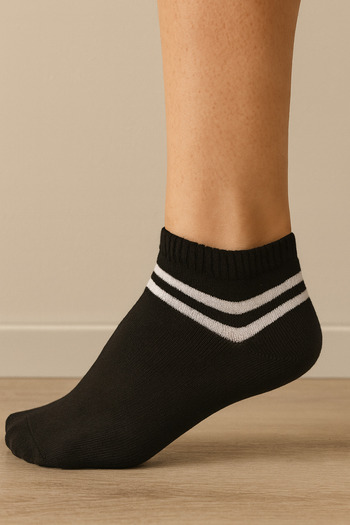 Emsay Store 3-Piece Sports, Striped Socks Unisex Everyday Set 100% Cotton
