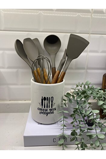 magical dreams 7 Piece Silicone Serving Set + Ceramic Spoon Holder
