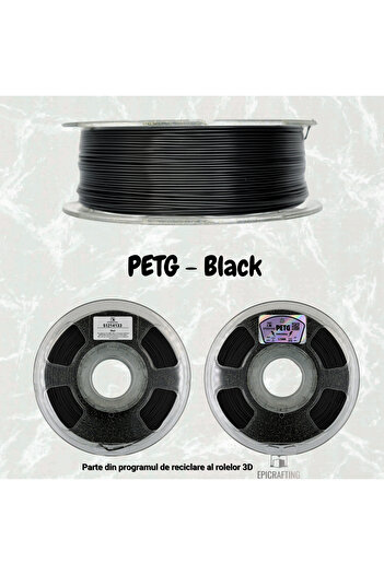 Epic Crafting 3D PETG Filament - BLACK 1KG