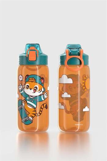 Renga Wave Patterned 530 ml Children's Water Bottle 912169 Orange