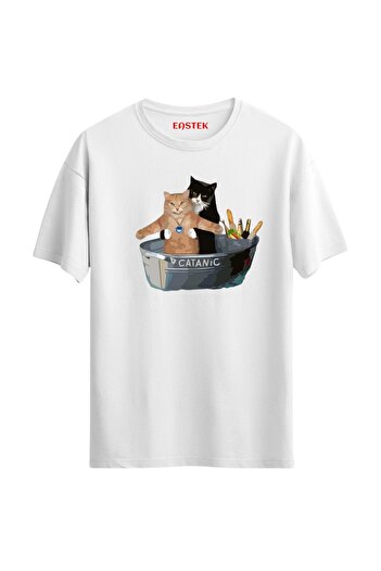 Açık Garaj Μπλουζάκι Cat Titanic, Ανδρικό μπλουζάκι, Γυναικείο μπλουζάκι, Unisex μπλουζάκι