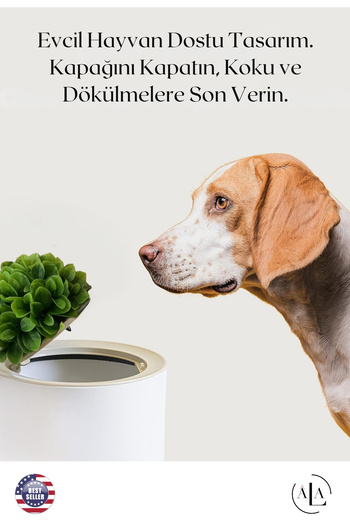 alastore Özel Tasarım Yapay Bitkili Çöp Kovası Çöp Kutusu Banyo Tuvalet Wc Çöp Kovası Kapaklı