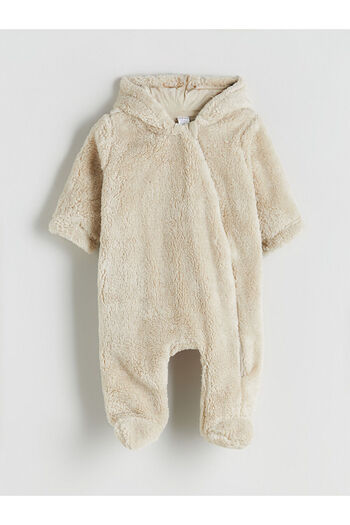 LC Waikiki Peak New Season Hooded Baby Boy Plush Jumpsuit