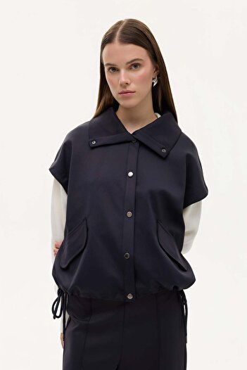 Quzu Black Women's Vest Ylk00792