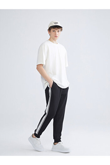 LC Waikiki Black Standard Fit Men's Jogger Sweatpants