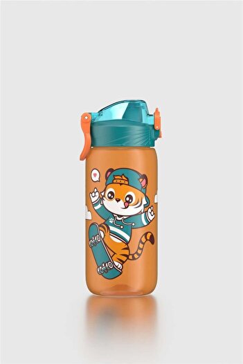 Renga Wave Patterned 530 ml Children's Water Bottle 912169 Orange