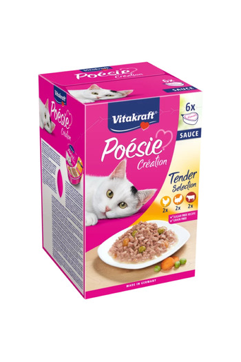Vitakraft Poesie Multipack tray gravy 6x85g 3 Flavours