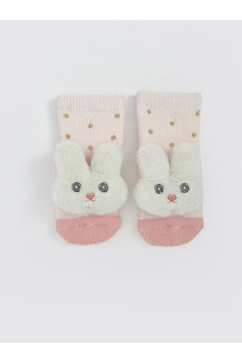 LC Waikiki Pink Baby Girl Towel Home Socks