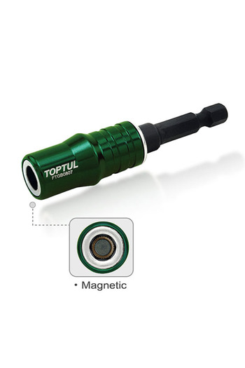 TOPTUL FTGB0807 magnetic bit holder for screwdriver bits, quick release, 1/4 inch hex chuck,