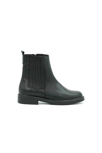 Tuna Genuine Leather Rubber Sole Zippered Women's Boots - B263401