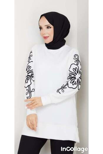 Nergis Neva Butik Tunic with sleeve detail and side slit