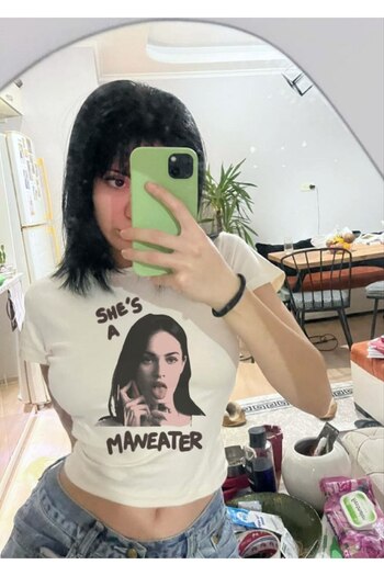 MAYDAY CULTURE White Molded Lycra Stretchy Y2K Pinterest Baby Tee Crop Top