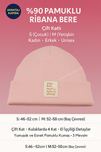 Mustran Cotton Ribbed Beanie Double Layer Windproof Winter Hat Men Women Children Unisex Fashion 2025
