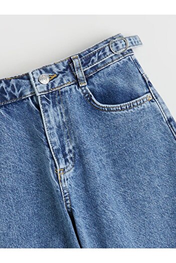 LC Waikiki LCW Kids Beli Ayarlanabilir Kız Çocuk Jean Pantolon