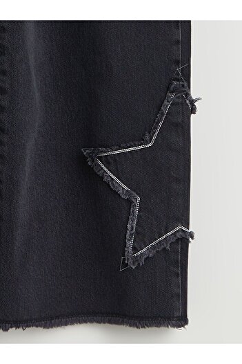 LC Waikiki Lcw Kids Star Embroidered Wideleg Girls' Jean Pants