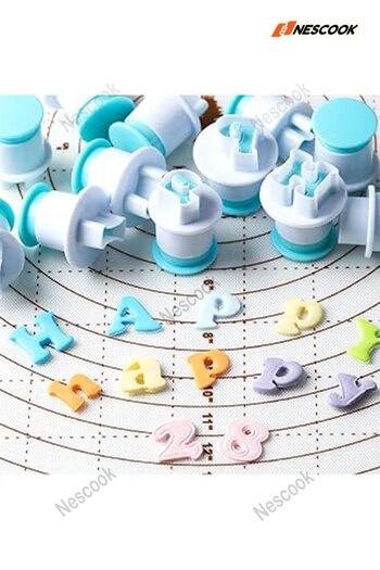 nescook Large Press-On Letters Set 10 Pieces