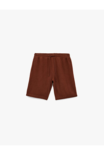 Koton Linen Viscose Blend Pocket Detailed Waist Tie Shorts