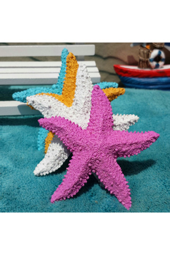choice2 4pcs Beautify Your Aquarium with Realistic & Safe Resin Starfish Ornaments.Durable, Easy Clean for F