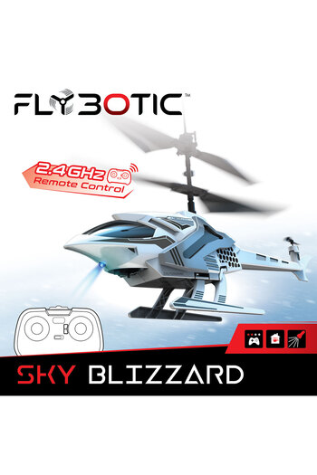 Silverlit Sky Blizzard 3-Channel 2.4 GHz RC Helicopter White/Silver 28×28×7.6 cm Age 8+