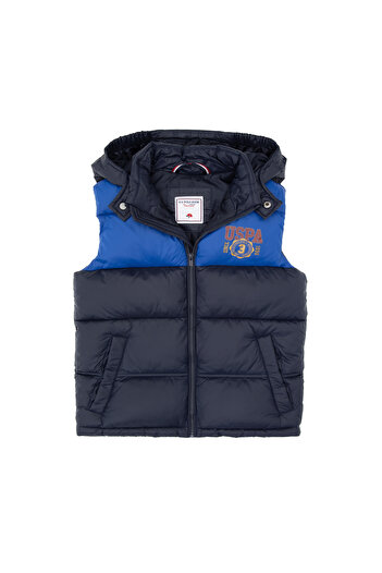 U.S. Polo Assn. Boy's Navy Blue Vest 50312089-Vr033