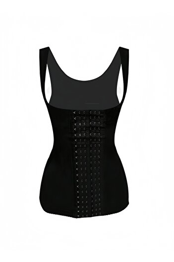 HALAMODO Women's Latex Underbust Waist Training Steel Boned Shapewear Corset