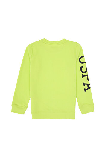 U.S. Polo Assn. Boy's Green Basic Crew Neck Sweatshirt 50313831-Vr020