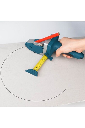 Flippy Hand Tool for DIY, Flippy, Built-in Tape Measure, Cutting Plasterboard and Cardboard, 23x7 cm, Blue