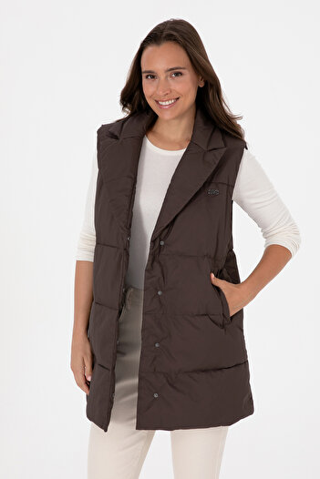 U.S. Polo Assn. Women's Dark Brown Vest 50308605-Vr084
