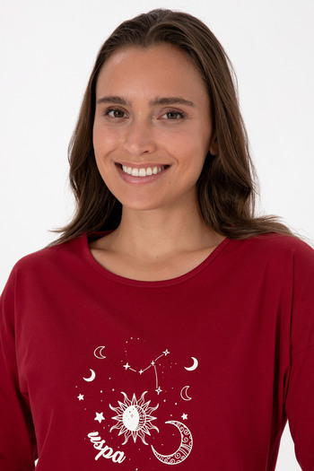 U.S. Polo Assn. Women's Burgundy Pajama Set 50318919-Vr014