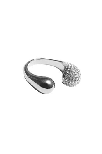 ohmygod jewelry 925 Argint Inel din argint 925 cu cristale albe și cristale albe