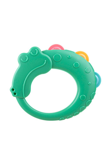 Akuku Silicone teething toy with rattles Crocodile