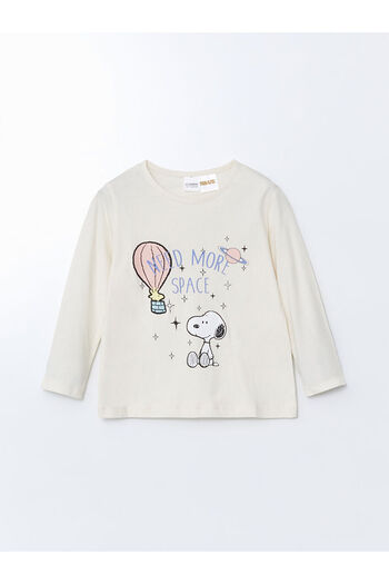 LC Waikiki Crew Neck Snoopy Printed Girl's Pajama Set