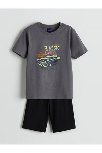 LC Waikiki Crew Neck Men's Shorts Pajama Set