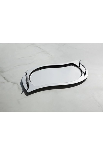 Nehir 2-Piece Silver Lalezar Tray Set